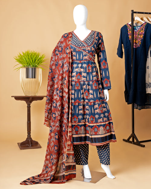 Jaipur Grace || 3-Piece Jaipuri Suit for Women