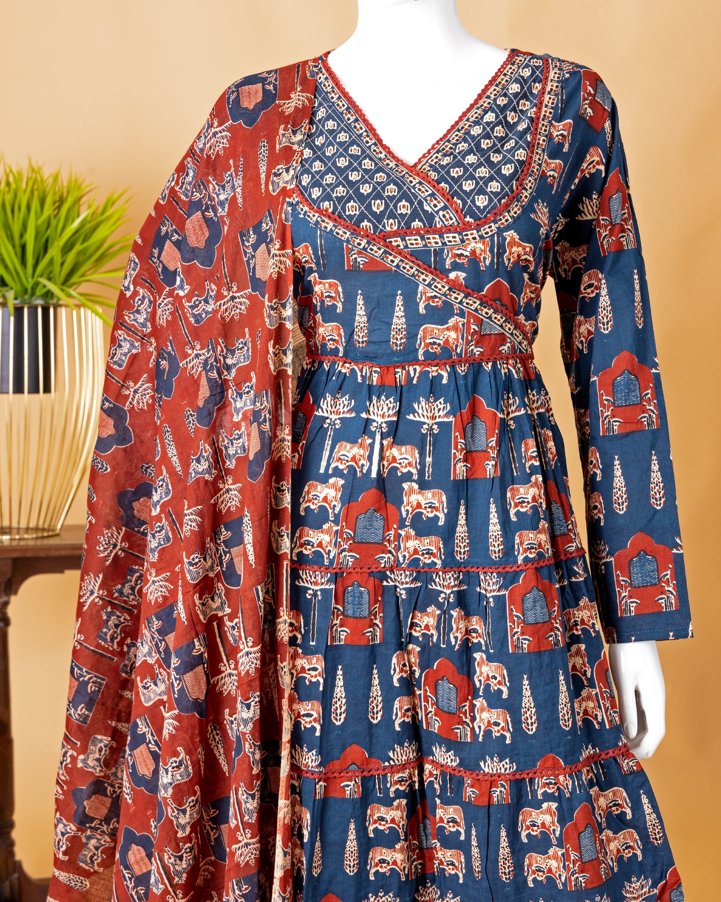 Jaipur Grace || 3-Piece Jaipuri Suit for Women