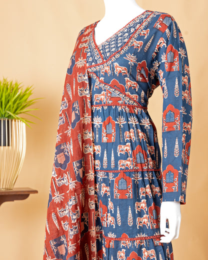 Jaipur Grace || 3-Piece Jaipuri Suit for Women